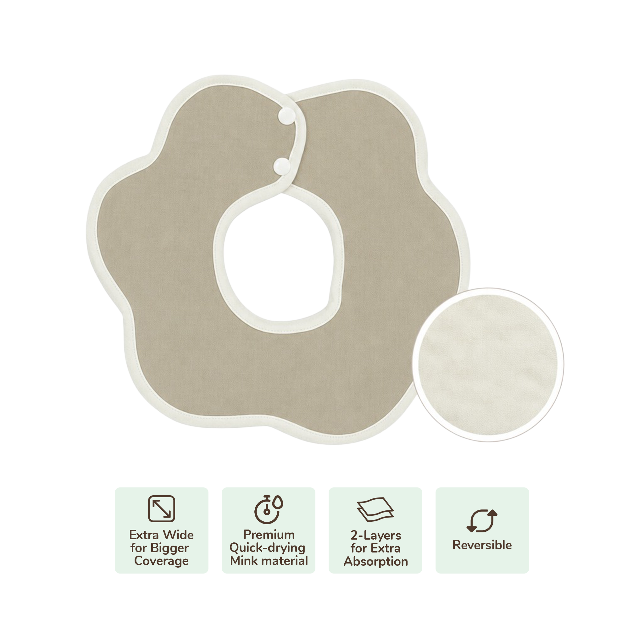 Rosé Cotton Petal Bib